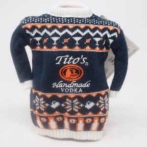 Titos Handmade Vodka Bottle Sweater Novelty Gift Wrap Pretty Ugly Holiday Cover